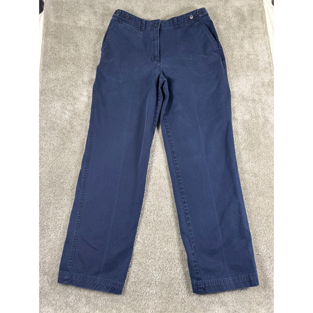 Lauren Ralph Lauren Navy Blue Cotton Chino Pants Straight Leg Size 10